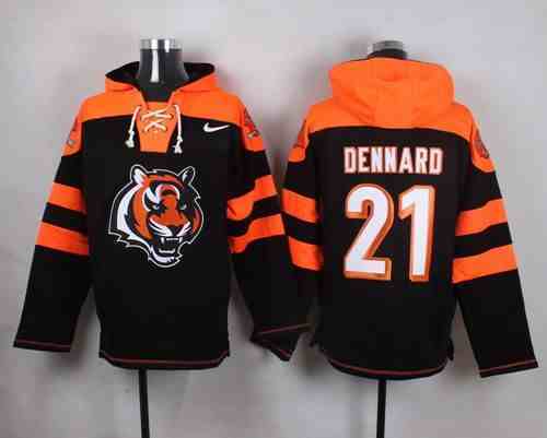 Nike Bengals 21 Darqueze Dennard Black Hooded Jersey