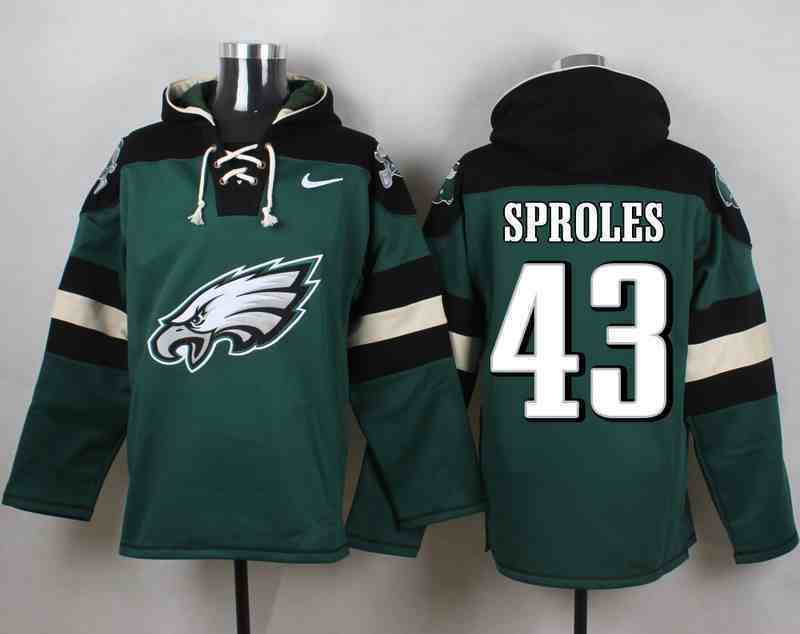 Nike Eagles 43 Darren Sproles Green Hooded Jersey