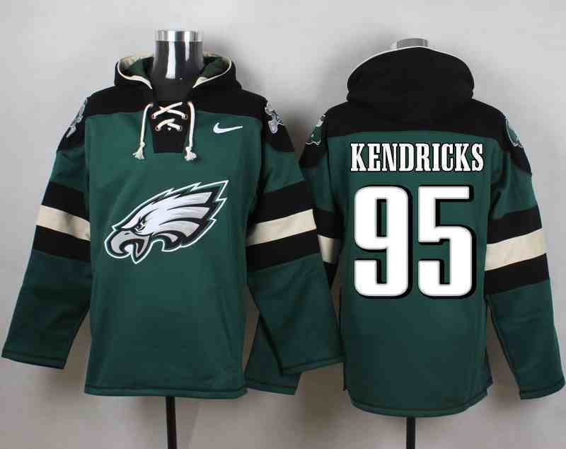 Nike Eagles 95 Mychal Kendricks Green Hooded Jersey