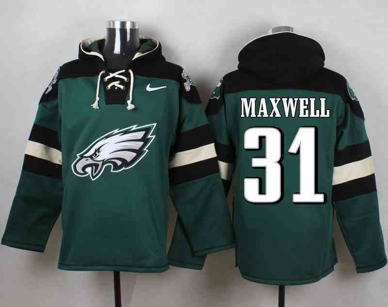 Nike Eagles 31 MAXWELL Green Hooded Jersey