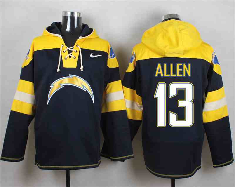 Nike Chargers 13 Keenan Allen Navy Hooded Jersey