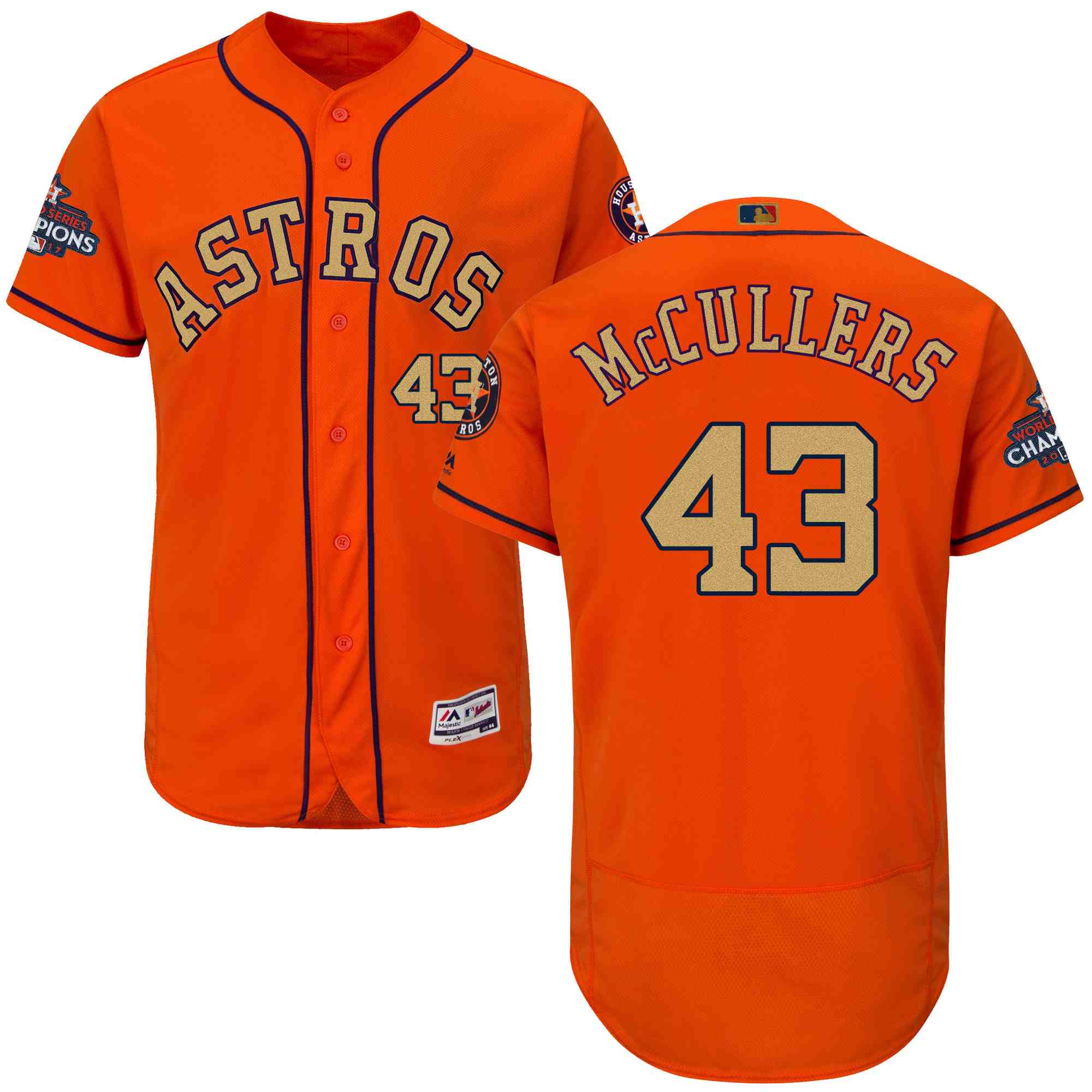 Astros 43 Lance McCullers Orange 2018 Gold Program Flexbase Jersey
