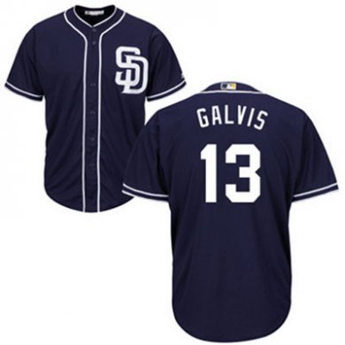 Padres #13 Freddy Galvis Navy Blue New Cool Base Stitched Baseball Jersey