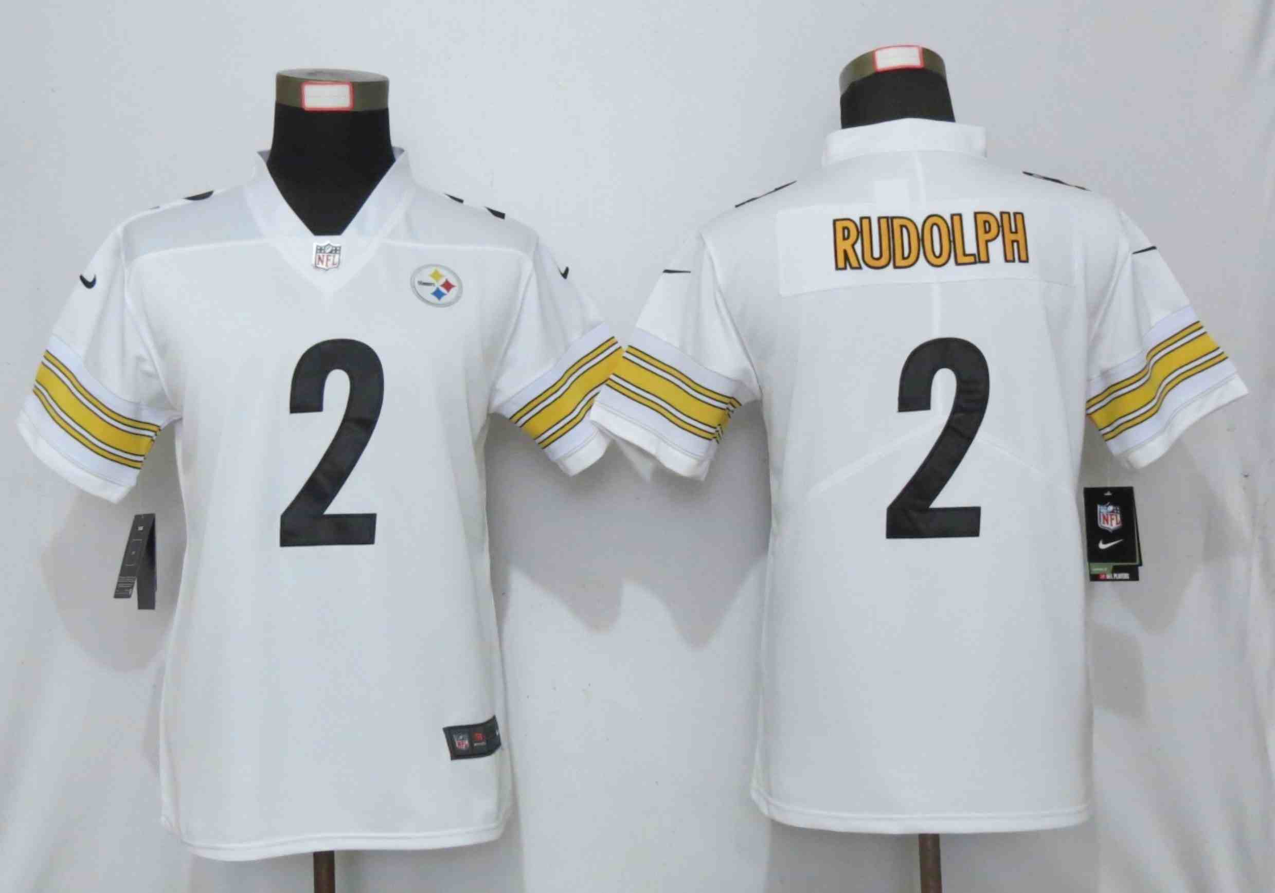 Women New Nike Pittsburgh Steelers 2 Rudolph White 2019 Vapor Untouchable Elite Player