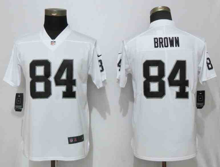 Women New Nike Oakland Raiders 84 Brown White 2017 Vapor Untouchable Elite Player