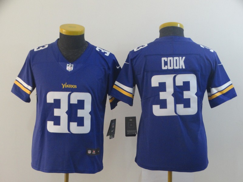 Nike Vikings 33 Dalvin Cook Purple Youth Vapor Untouchable Player Limited Jersey