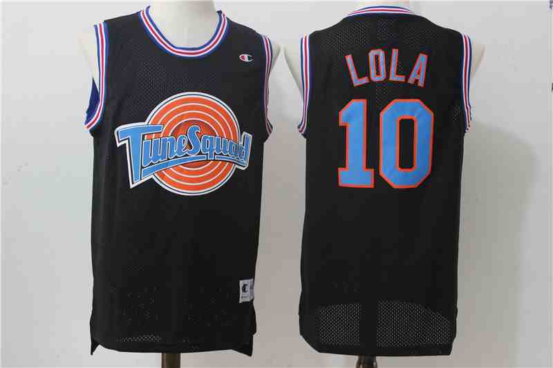 Tune Suqad 10 Lola Black Stitched Movie Jersey