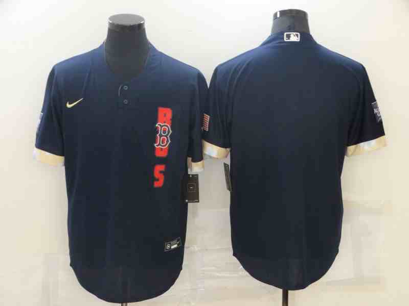 men's boston red sox blank navy blue 2021 mlb all star stitched cool base nike jersey