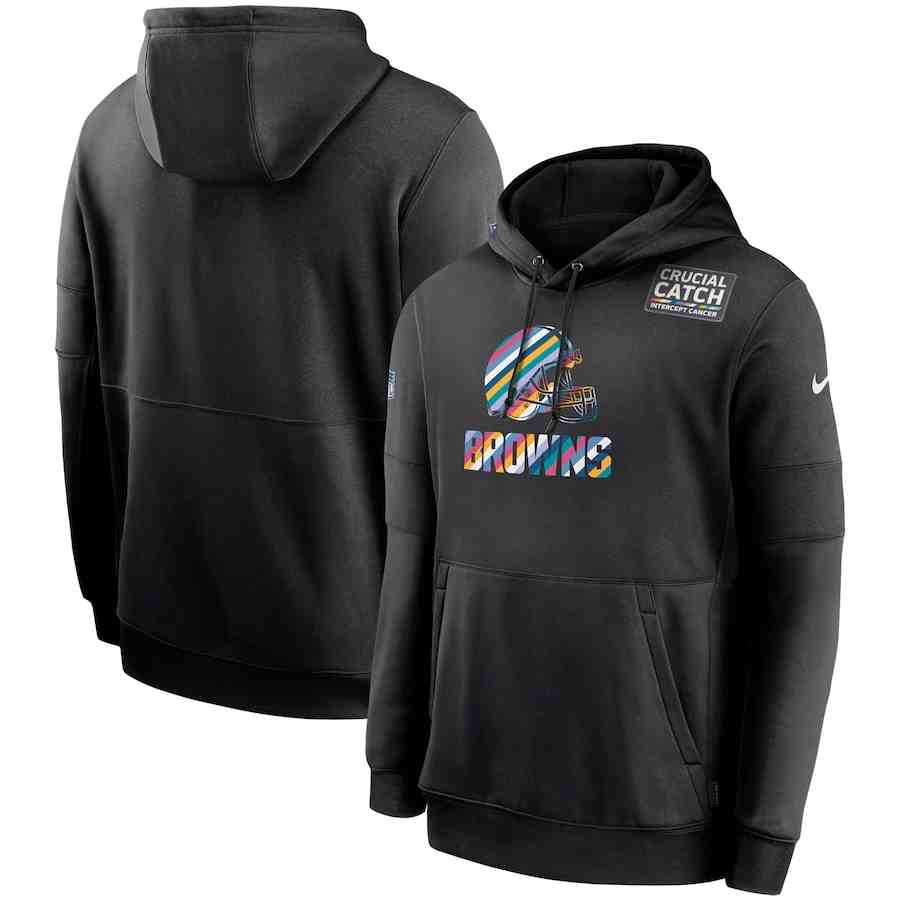 Men's Cleveland Browns 2020 Cleveland Browns Nike Crucial Catch Sideline Performance Pullover Hoodie