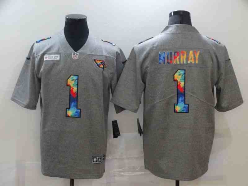 Nike Cardinals 1 Kyler Murray Gray Vapor Untouchable Rainbow Limited Jersey