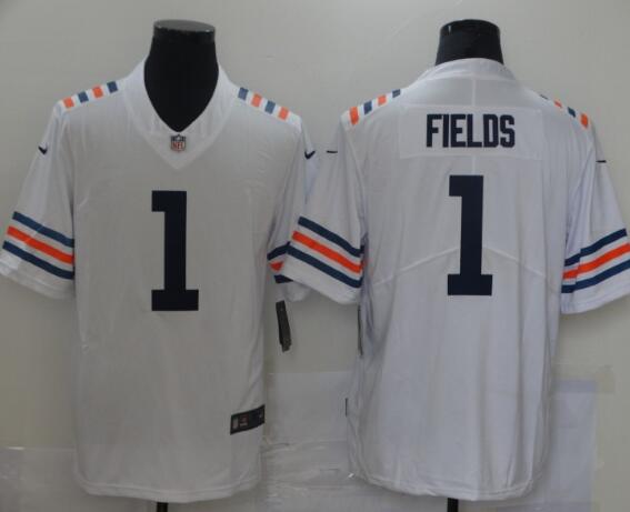 Nike Bears 1 Fields White Mens Stitched NFL Vapor Untouchable Limited Jersey