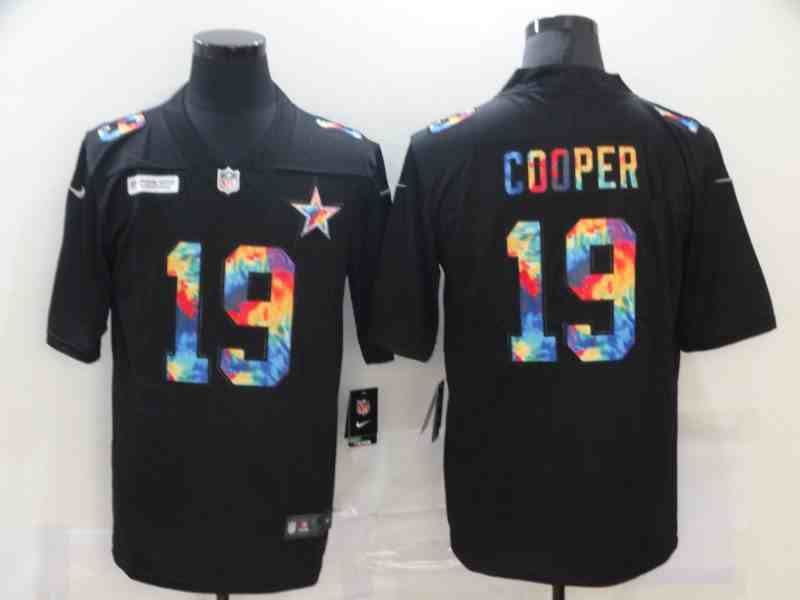 Nike Cowboys 19 Amari Cooper Black Vapor Untouchable Rainbow Limited Jersey