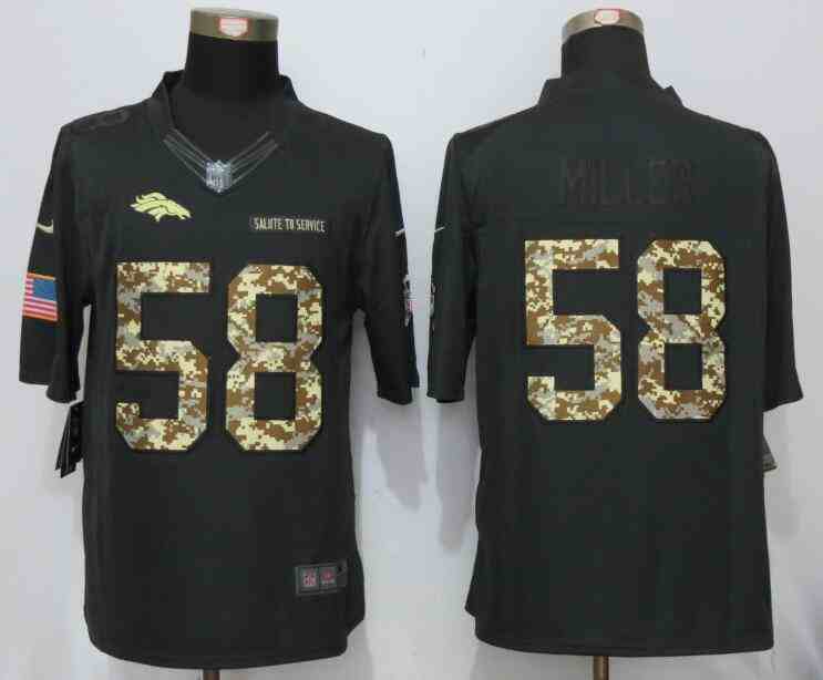 NEW Nike Denver Broncos 58 Miller Anthracite Salute To Service Limited Jersey