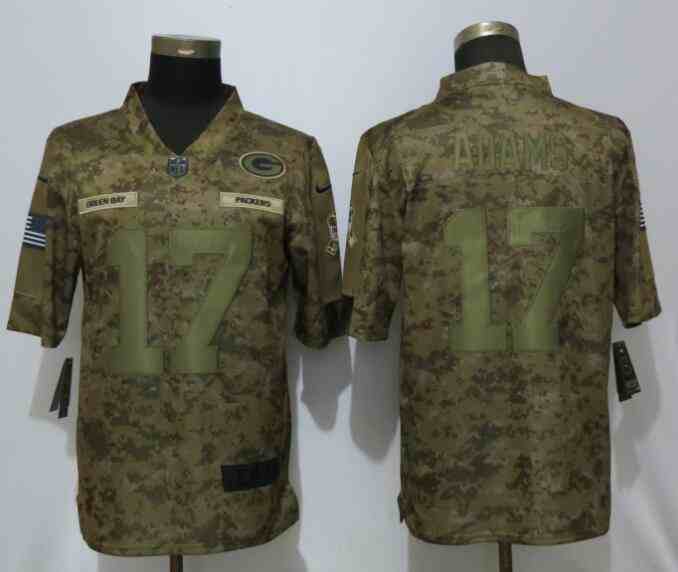 New Nike Green Bay Packers 17 Adams Nike Camo Salute to Service Limited Jersey