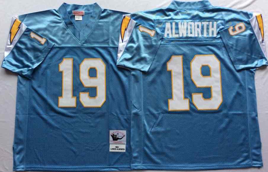 Men's Los Angeles Chargers #19 Lance Alworth Throwback Powder Blue Jersey