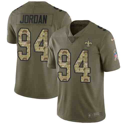Nike Saints 94 Cameron Jordan Olive Camo Salute To Service Limited Jersey