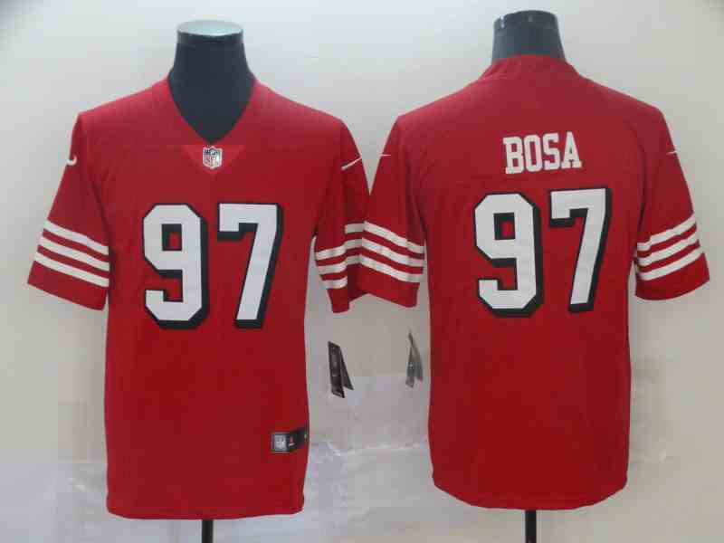 Men's San Francisco 49ers 97 Nick Bosa New Red Color Rush Limited Stitched NFL Jersey