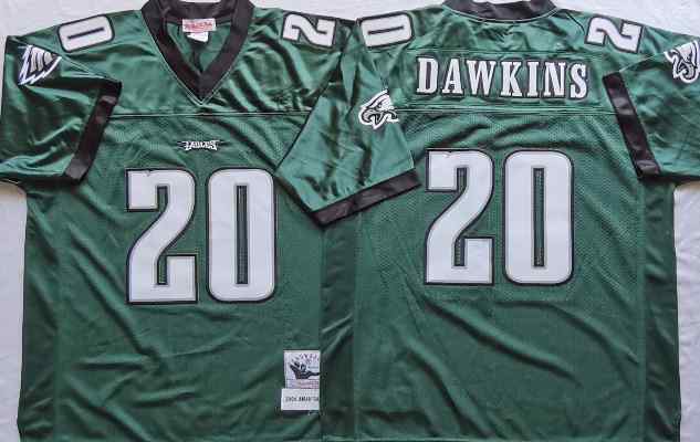 Men's Philadelphia Eagles #20 Brian Dawkins 2004 Throwback Green Jersey