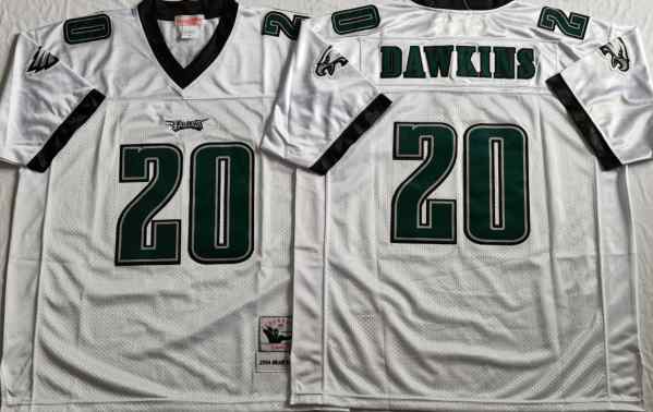 Men's Philadelphia Eagles #20 Brian Dawkins 2004 Throwback White Jersey