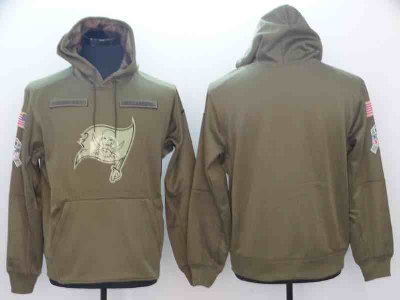 Men's Nike Olive Tampa Bay Buccaneers Salute to Service Sideline Therma Performance Pullover Hoodie