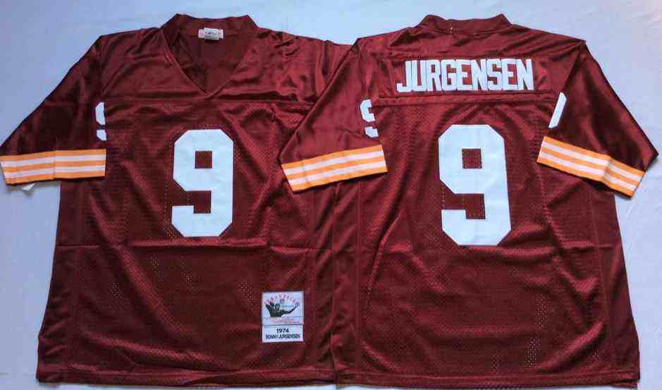 Men's Washington Redskins #9 Sonny Jurgensen 1974 Throwback Burgundy Jersey