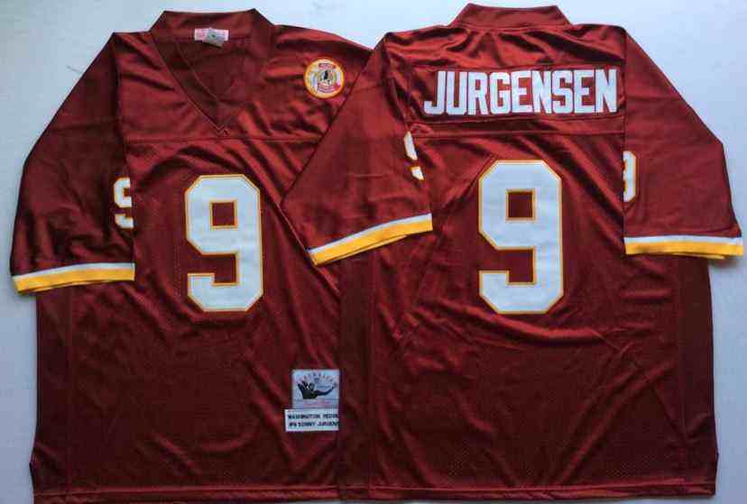 Men's Washington Redskins #9 Sonny Jurgensen Throwback Burgundy Jersey