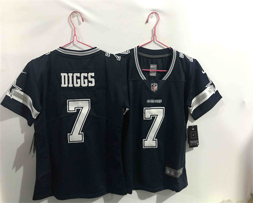 Women Nike Cowboys 7 Trevon Diggs Navy Vapor Untouchable Limited Jersey