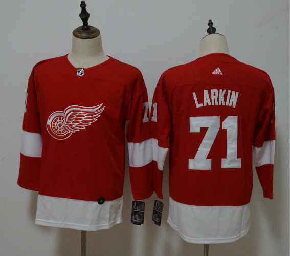 Red Wings 71 Dylan Larkin Red Women Adidas Jersey