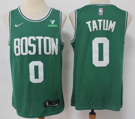 Men's Boston Celtics #0 Jayson Tatum Green Icon Sponsor Swingman Jersey