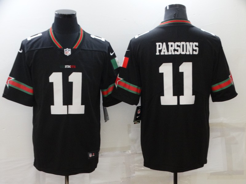 Men's Dallas Cowboys #11 Micah Parsons  Black  2022 Jersey  Mexico Edition