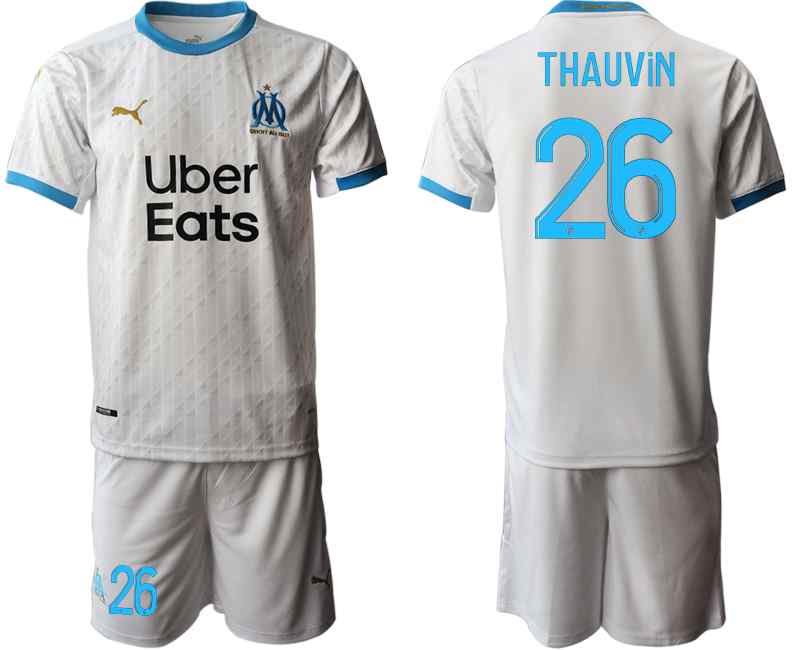 2020-21 Olympique De Marseille 26 THAUViN Home Soccer Jersey