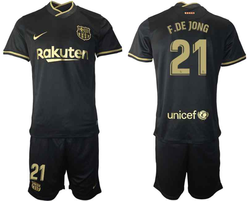 2020-21 Barcelona 21 F.DE JONG Away Soccer Jersey