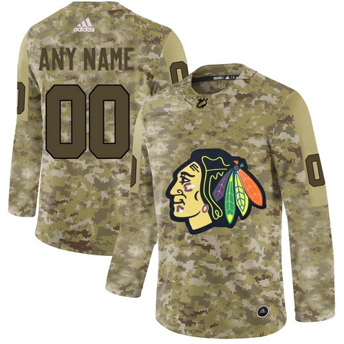 Youth Chicago Blackhawks Customized Camo Fashion Authentic Jersey