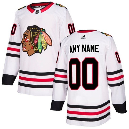 Youth Chicago Blackhawks Customized White Authentic Jersey