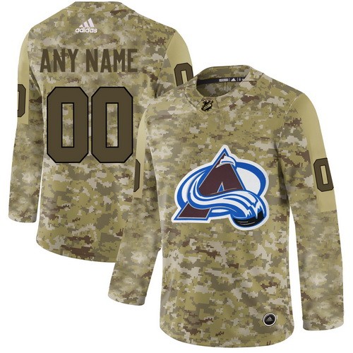 Men's Colorado Avalanche Customized Camo Fashion Authentic Jersey