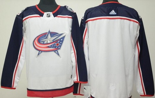 Women's Columbus Blue Jackets Customized White Authentic Jersey