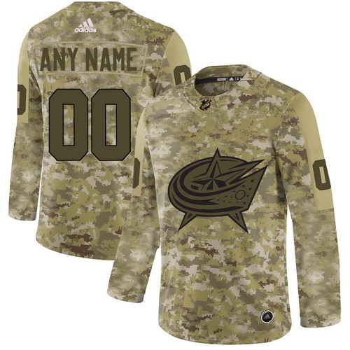 Women's Columbus Blue Jackets Customized Camo Authentic Jersey