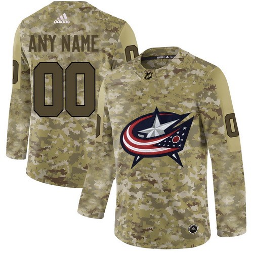 Women's Columbus Blue Jackets Customized Camo Fashion Authentic Jersey