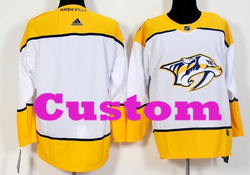 Youth Nashville Predators Customized White Authentic Jersey