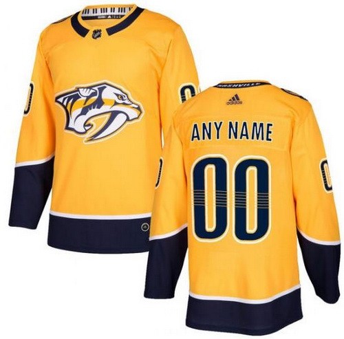 Men's Nashville Predators Customized Yellow Authentic Jersey