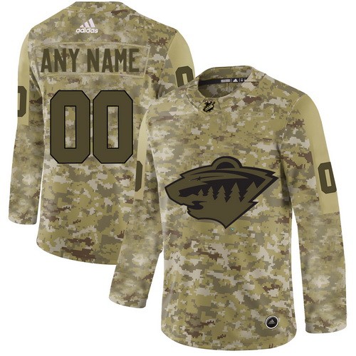 Men's Minnesota Wild Customized Camo Authentic Jersey