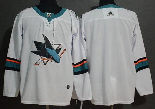 Men's San Jose Sharks Customized White Authentic Jersey