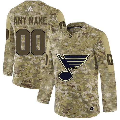Men's St Louis Blues Customized Camo Fashion Authentic Jersey
