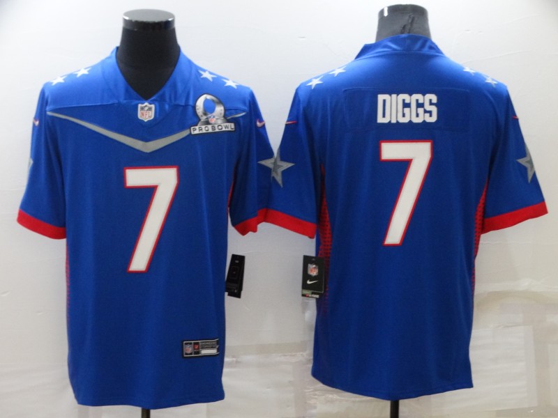 Dallas Cowboys Customized#7 Trevon Diggs 2022 Royal Pro Bowl Stitched Jersey