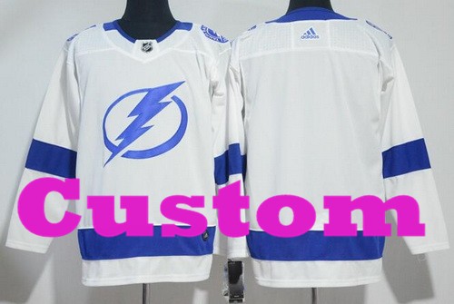 Women's Tampa Bay Lightning Customized White Authentic Jersey
