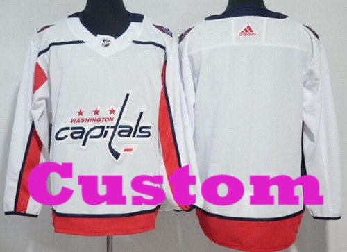Youth Washington Capitals Customized White Authentic Jersey