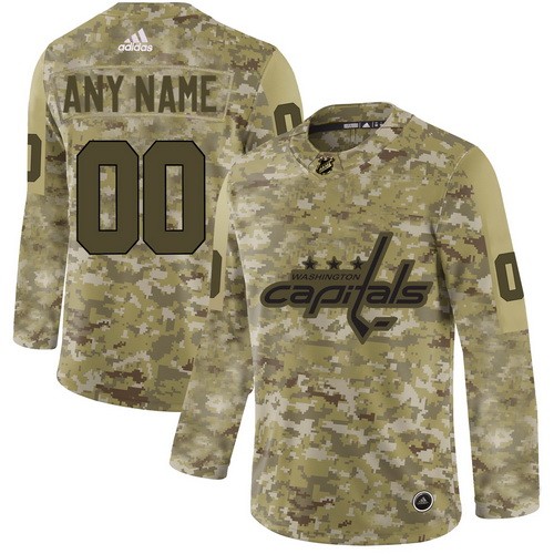 Men's Washington Capitals Customized Camo Authentic Jersey