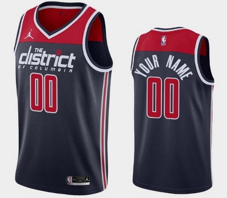 Washington Wizards Customized Navy 2021 Statememt Stitched Swingman Jersey