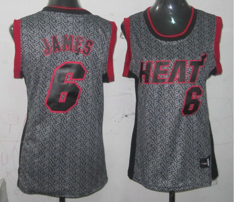 Bulls 6 James Grey Static Women Jersey