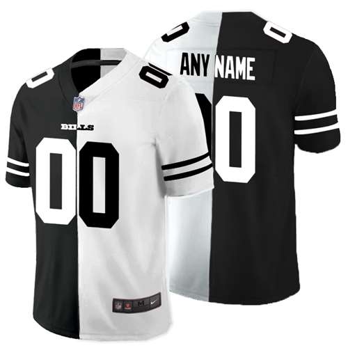 Bills Customized Black And White Split Vapor Untouchable Limited Jersey